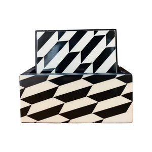 Elegantes Posavasos de Hueso Rajastaní con Incrustaciones, Hechos a Mano, con Base de Nogal, para Mesa de Té y Comedor - Product Image 3