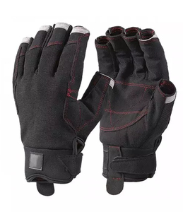 Fishing <b>Gloves</b> Leather Black And Yellow Non Slip Pull On Unisex All Seasons Work Protection <b>Gloves</b> - Product Image 3
