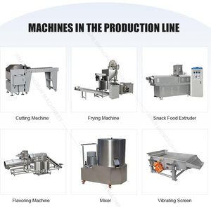 Línea de Producción de Snacks Fritos por Extrusión Automática Rentable, Produce Papas Fritas Crujientes, Rollos de <span class=keywords><strong>Pizza</strong></span> y Hojaldres, Máquina de Alta Eficiencia de 700 kg/hora - Product Image 4