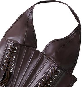 Top de Tirantes de Piel Sintética para Mujer, Proveedor OEM, Personalizado, Sin Mangas, Ajustado, Corto, a la Moda - Product Image 4
