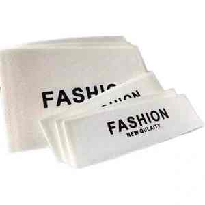 Étiquettes tissées personnalisées avec logo imprimé en satin/coton/polyester, pliées pour une qualité supérieure pour vêtements, chapeaux et sacs - Product Image 4
