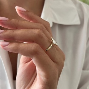 Trendy Design Baguette Cut Lab Grown Diamond Half Bezel Solitaire <b>Ring</b> 14k 18K Gold Minimalist Flush Fit <b>Thin</b> Women's IGI - Product Image 4