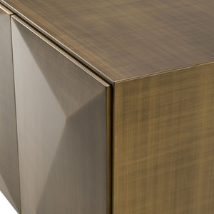 Modern Eco-Friendly Geometric Solid Wood <b>Sideboard</b> 4 Slab Doors Contemporary Living Room Cabinet <b>Storage</b> Apartment Hotel - Product Image 6