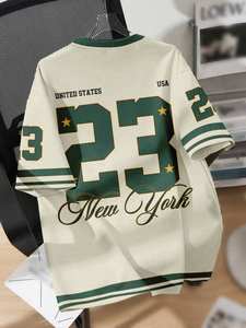 Maillot en maille surdimensionné personnalisé pour femme, style football, streetwear, fabrication OEM en gros aux États-Unis - Product Image 3