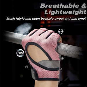 Unisex Anti-Slip Workout Gloves Light Weight Fingerless Powerlifting Gym Gloves with Padded Palm Workout Racing Gloves - Product Image 6