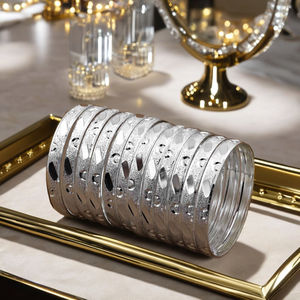 Bracelets en argent plaqué en gros, bracelets tendance, bracelets traditionnels en argent plaqué, bracelets en laiton argenté, bracelets en argent personnalisés - Product Image 4