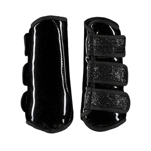 2026 New Arrival Customizable Horse Riding Leg Protection Boots Neoprene & Mesh Breathable Lining <b>Glitter</b> <b>Fabric</b> Outdoor Use - Product Image 3