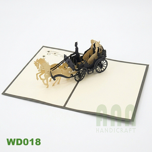 Recuerdos de papel hechos a mano para ocasiones especiales-Carruaje Invitaciones DE BODA Tarjetas de felicitación para bodas Año Nuevo San Valentín - Product Image 6
