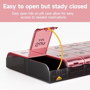 Organizzatore di Pillole Settimanale XL AM PM Extra Large, Contenitore per Medicinali Giorno/Notte per 7 Giorni - Product Image 3