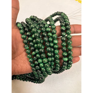 Cuentas de Malaquita Naturales de Alta Calidad en Forma de Bola de Cristal, Impresión Digital, Hechas a Mano, para Joyería de Moda, Feng Shui, DIY - Product Image 2