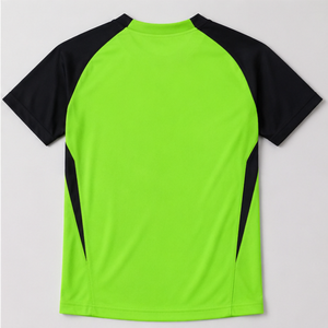 เสื้อยืดผู้ชายสีเขียวดำ แขนสั้น แห้งเร็ว สปอร์ต ทรงปกติ คอกลม ลายถักเรียบ 100% โพลีเอสเตอร์ - Product Image 6