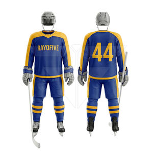 ชุดฮอกกี้น้ำแข็งแบบใหม่มาถึงแล้ว ราคาถูก วัสดุดีที่สุด รับสั่งทำตามแบบ ขั้นต่ำสั่งซื้อน้อย  ขายชุดฮอกกี้น้ำแข็งสำหรับผู้ชาย - Product Image 1