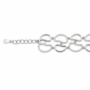 925 Sterling <b>Silver</b> Heart Link <b>Bracelet</b> for Women High Polish Minimalist Designer Jewelry Gift Party Wedding Daily Wear Style - Product Image 3