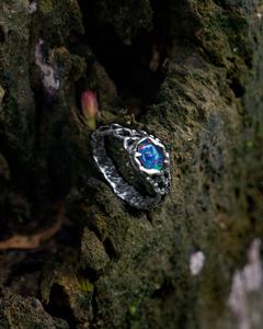 Anillo de Ópalo Australiano Uku, Anillo Grueso de Plata de Ley, Joyería de Ópalo Natural, Inspirado en la Naturaleza, Regalo para el Día de la Madre, San Valentín - Product Image 2