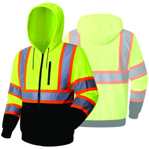 Veste de travail haute visibilité, vêtements de sécurité réfléchissants pour les équipes de construction, les équipes routières et les travailleurs industriels - Product Image 1