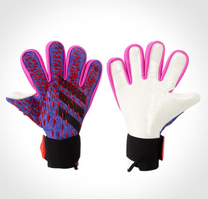 Football Goalkeeper Gloves Unisex <b>Full</b> Finger PU Leather Non <b>Slip</b> Breathable Adjustable Wrist Strap Hook Loop Closure - Product Image 1