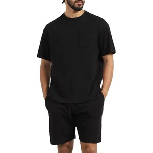 Conjunto de Camiseta y Pantalones Cortos Deportivos para Hombre, Venta al por Mayor, Color Sólido, Ropa Deportiva de Verano para Gimnasio, Entrenamiento, Proveedor al por Mayor - Product Image 1