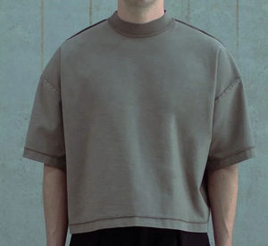 Último Diseño, Nueva Llegada, Camisetas Cortas de Alta Calidad con Hombros Caídos para Hombre y Mujer, Ropa al por Mayor Unisex - Product Image 6