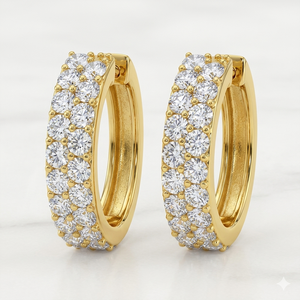 Joyería Fina al por Mayor, Aros de Oro Sólido de 10K con Diamantes Cultivados en Laboratorio, Clásicos y Personalizables para Bodas, Fiestas y Regalos - Product Image 1