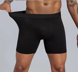 Calzoncillos bóxer de algodón y elastano para hombre, talla europea premium, lisos, teñidos, con estampado personalizado, tejidos, ecológicos, transpirables, de tiro medio, OEM - Product Image 5