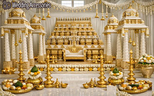 Mandap Clásico Moderno para Bodas del Sur de la India, Venta de Manavarai, Personalizado, de Fibra de Vidrio Ligero, para Grandes Bodas Tradicionales Telugu - Product Image 2