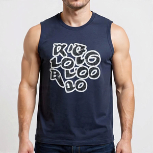 Débardeur Homme Personnalisé avec Logo, Coupe Ample et Structurée, en Coton Lavé Tricoté 100% Respirant, Séchage Rapide, Écologique, Idéal pour la Gym - Product Image 1
