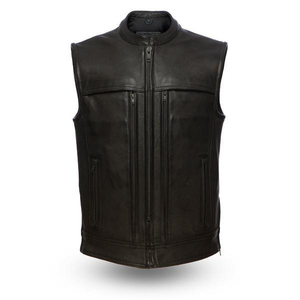 New Trend <b>Leather</b> <b>Vest</b> Sleeveless <b>Men</b> Outdoor Activity Winter Biker Cut Fashion <b>Leather</b> <b>Vests</b> - Product Image 1