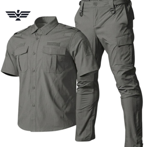 Conjunto de Uniforme Táctico de Seguridad Personalizado, Camisa de Patrulla de Manga Corta Ripstop y Pantalones Cargo - Product Image 1