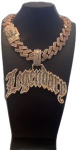 Chaîne de luxe Hip Hop en argent sterling plaqué or 14K/18K avec maillons cubains glacés et moissanite, certifiée IGI, écologique, pour hommes - Product Image 1