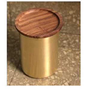 Recipiente de latón para almacenar aceite de ghee con tapa, hecho a mano, nuevo. - Product Image 3