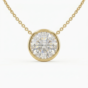 Pendentif en diamant de style romantique, or 18 carats, 2,00 carats, taille portugaise, certifié IGI, cultivé en laboratoire, bijoux pour femmes, à porter au quotidien - Product Image 1