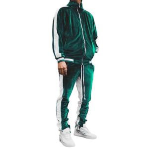 En gros Velours Survêtement Hommes Sportswear Course 2 Pièces Ensemble De Jogging Designer Hommes Survêtement - Product Image 4