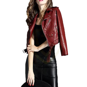 Vêtements en cuir pour femmes, mode streetwear, veste en cuir pour femmes - Product Image 6