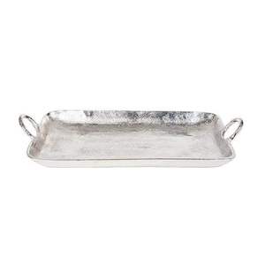 Bandeja plateada, bandeja antigua, bandeja vintage para servir, bandeja metálica para servir, bandeja grabada, bandeja decorativa, bandeja ovalada, bandeja ornamentada, bandeja plateada - Product Image 5