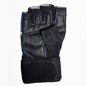 Gants d'entraînement unisexes en PU à demi-doigts avec boucle pour la musculation, le fitness, l'haltérophilie, la gym, le cyclisme et les activités de plein air - Product Image 5