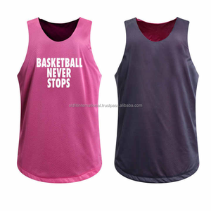 Maillot de basket-ball personnalisé pour hommes Cool Uniformes de basket-ball réversibles pour jeunes Débardeur Vêtements de basket-ball - Product Image 4