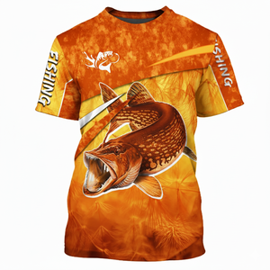 เสื้อตกปลาคอกลมขายส่ง ปักโลโก้ได้ ผลิตจากโพลีเอสเตอร์ สำหรับกิจกรรมกลางแจ้ง เหมาะสำหรับผู้ชาย - Product Image 5