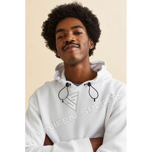 Sweat à capuche personnalisé pour homme, 100% coton, molleton épais, col roulé, luxe, coupe oversize, hiver, uni, streetwear, séchage rapide - Product Image 4