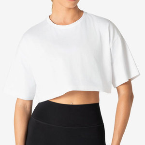 Camiseta para Mujer en Venta, Ropa Deportiva Personalizada al por Mayor, Diseño Corto de Alta Calidad, Cuello Redondo, Transpirable, de Secado Rápido - Product Image 5
