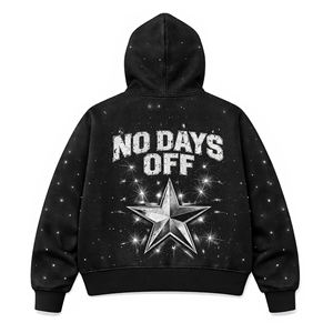 Sudadera con Capucha Personalizada de Algodón 100% con Estampado Gráfico DTG, Gruesa, de 400 g/m², con Pedrería, Ecológica, para Invierno - Product Image 6