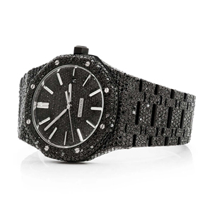 Montre Homme Quartz en Acier Inoxydable Style Hip Hop Iced Out Moissanite Diamant VVS avec Bracelet 20mm - Product Image 2