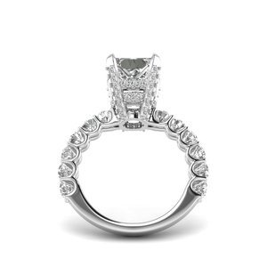 AJRETAIL Anillo de diamante cultivado en laboratorio de 3,64 quilates con tachuelas de oro blanco Color E VS2 Clarity IGI Certified - Product Image 2