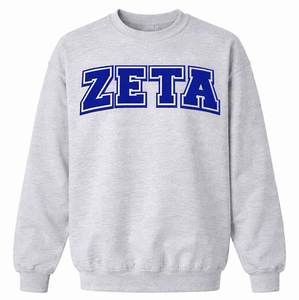 GREEK COLLECTION IND Zeta Phi Beta Sorority Embroidered 100% Cotton Fleece Solid Crewneck Pullover Sweatshirt-Winter - Product Image 4