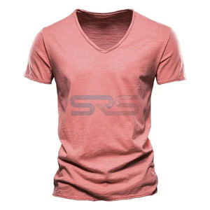 T-shirts pour hommes 100% coton de haute qualité, hauts à manches courtes, t-shirts unis, tissu peigné, nouveau design - Product Image 6