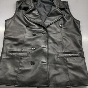 Chaleco Formal de Cuero Genuino de Doble Botonadura Premium con Lujo Vintage y Toque Moderno, Diseño de Logotipo Personalizado Aceptado, Forro de Piel - Product Image 1