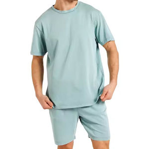 Vêtements pour hommes, ensembles pour hommes grande taille, t-shirts et shorts tendance, style streetwear, coton respirant, ensembles pour hommes - Product Image 3