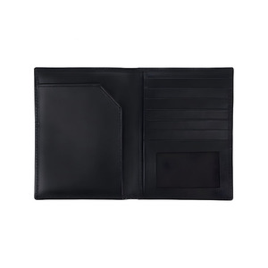 Vertical Real Leather <b>Passport</b> <b>Holder</b> Case Deep Cut Sleeve Business Card Pocket Transparent ID Window Slot For Air Travel Bills - Product Image 2