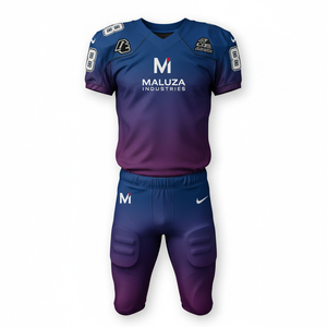 ชุดยูนิฟอร์มอเมริกันฟุตบอลพรีเมียม พิมพ์ลายแบบซับลิเมชั่น ผ้าระบายเหงื่อ สำหรับผู้ชายและเยาวชน ชุดกีฬาสำหรับทีม - Product Image 1