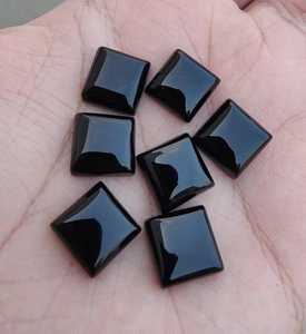 High Quality Natural <b>Square</b> Black Spinel Cabochon Loose Gemstone for DIY Jewelry Ring Necklace Manufacturer Supplier Making - Product Image 1