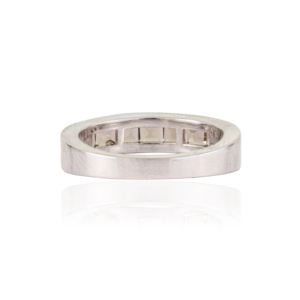 Bague demi-éternité en argent sterling 925 au design tendance, sertie de topaze fumée 100 % authentique taille princesse - Product Image 6